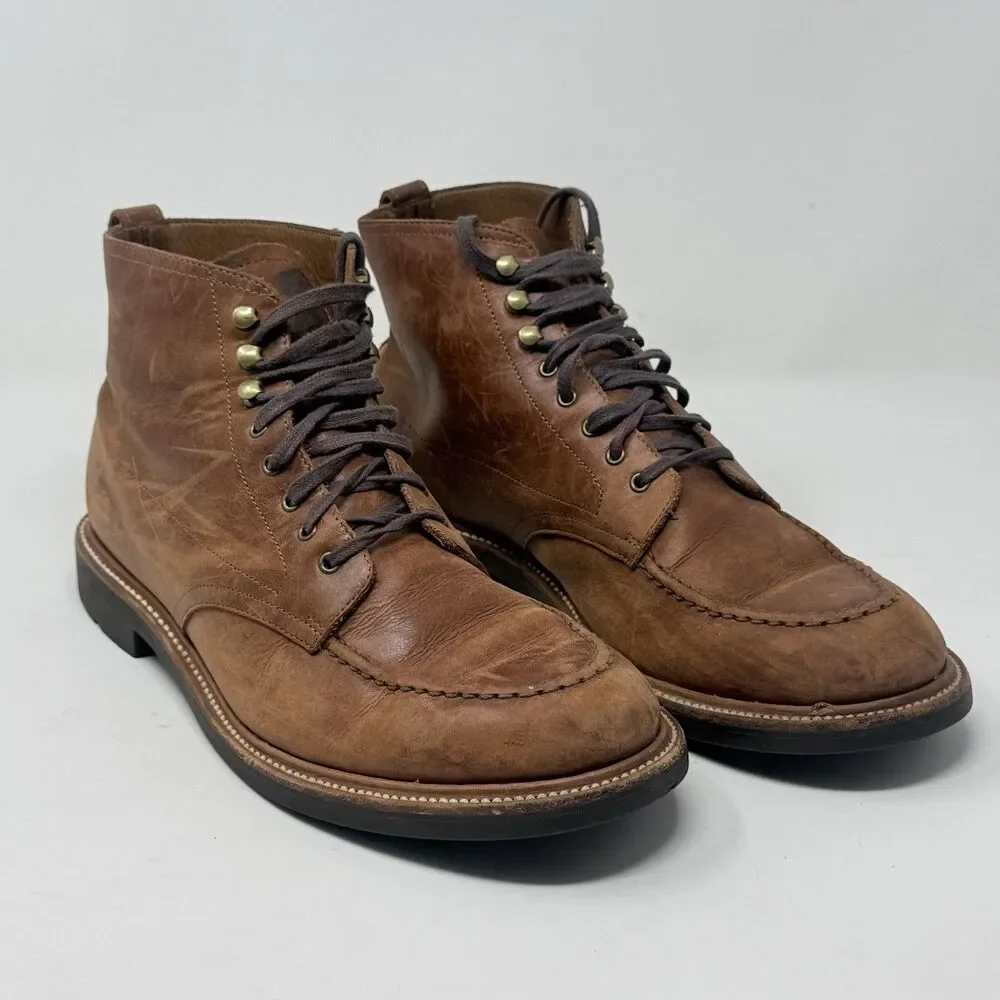 J Crew Kenton Pacer Chukka Boots Mens 11.5 Brown Leather Indy Biker Gorpcore